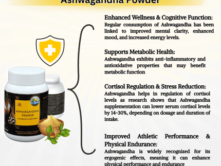 Pure Ashwagandha root powder for stress relief