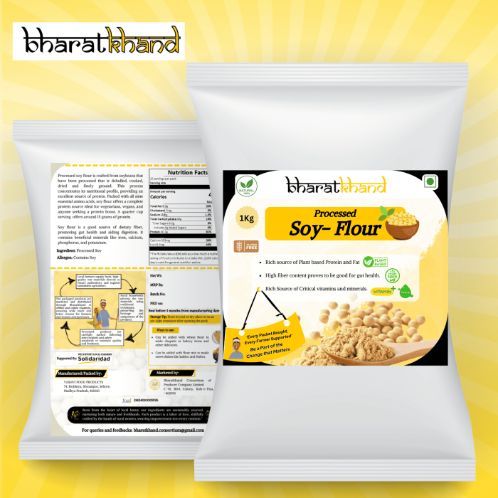 Soybean flour for cooking